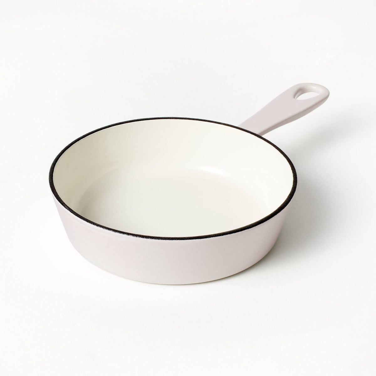 6" Enameled Cast Iron Skillet Light Gray - Figmint