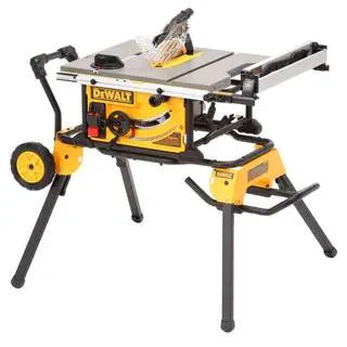 DEWALT DWE7491RS 10-Inch Jobsite Table Saw – Corded 15-Amp Saw with Rolling Stand and Precision Fence System