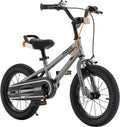 Royalbaby Freestyle 7 Kids Bike 14″ Gray – Dual Handbrakes, Kickstand, Water Bottle, Ages 3-5