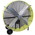 K Tool International 42-Inch Industrial Drum Fan – Dual-Speed, Safety Yellow, Rubber-Wheeled & Tip-Over Protected