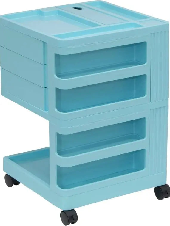 Kubx Mobile Rotating 4-Sided Storage Organizer with Multiple Compartments