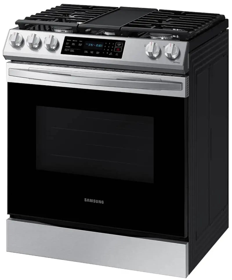 Samsung ADA 6 Cu. Ft. Fingerprint Resistant Stainless Steel Slide-In Gas Range With Convection and Wi-Fi
