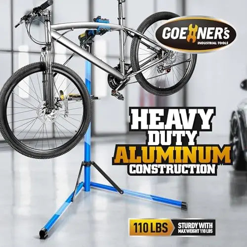 Portable Heavy Duty Bike Repair Stand (110 lbs) – Aluminum, Fits Electric, Mountain, Road Bikes