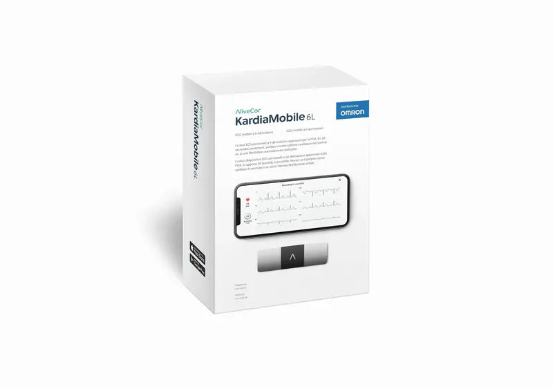 KardiaMobile 6L Personal EKG Monitor – FDA-Cleared 6-Lead Heart Rhythm Tracker Compatible with Most Smartphones