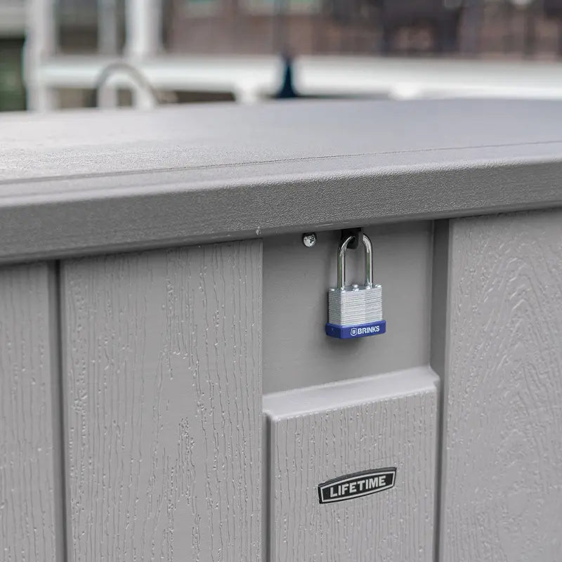 Lifetime 568-Litre Outdoor Deck Storage Box – Modern Grey Design, Model 60384U