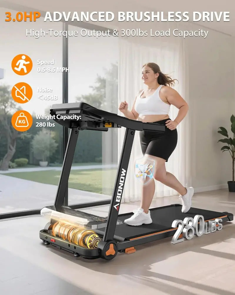 Foldable Home Treadmill with Adjustable Incline – Dual LED Display & Office-Friendly Design