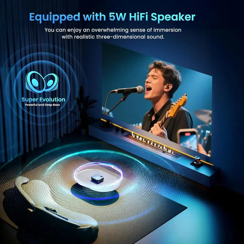 Smart Projector with WiFi 6 & Bluetooth 5.3 – Netflix-Compatible, High-Brightness Streaming Device
