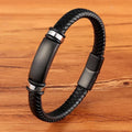 Contemporary Men's Leather Wrap Bracelet