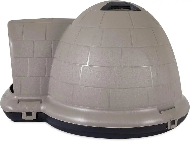 Petmate Indigo Igloo Dog Shelter – Sustainable, USA-Made Outdoor Kennel Using Recycled Materials