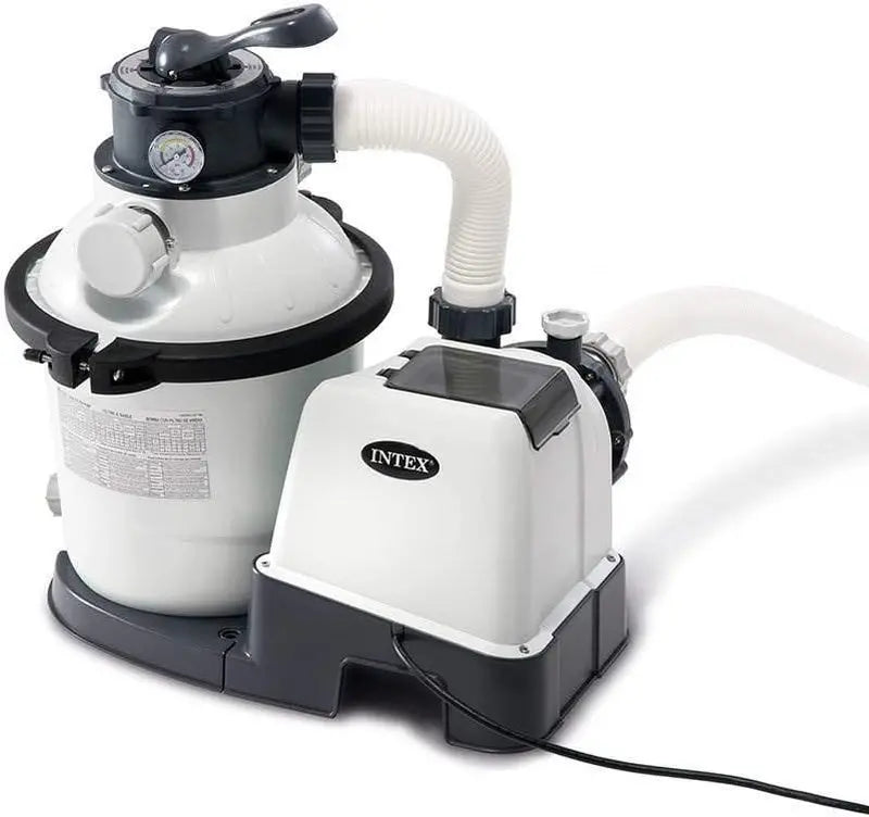 Intex Krystal Clear 16″ Sand Filter Pump (3,000 GPH) for Above-Ground Pools – Automatic Timer, GFCI Protection & 6-Function Control