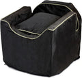 Lookout I Dog Booster Seat – Elevated Pet Car Seat for Small Dogs (5–15 lbs), Black Diamond Fabric with Washable Cover