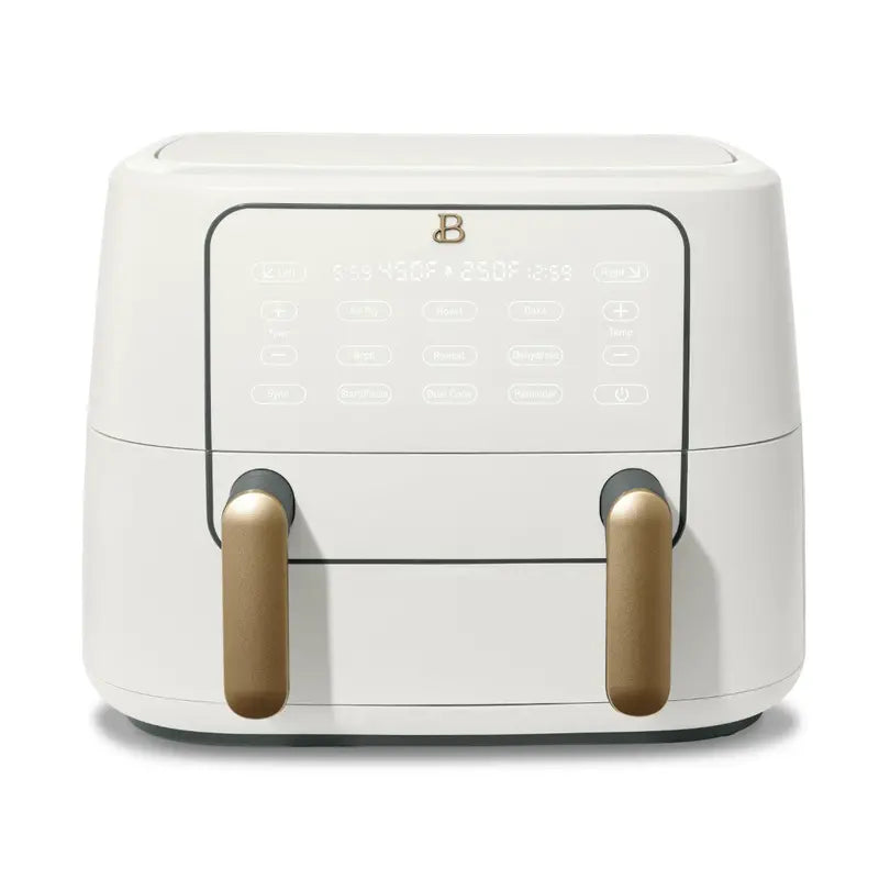 Drew Barrymore TriZone Air Fryer – 9-Quart Countertop Appliance in White Icing Finish