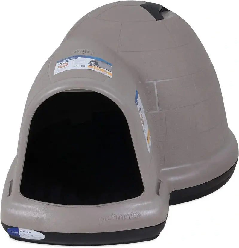 Petmate Indigo Igloo Dog House – Extra-Large, All-Weather Shelter Made in USA with 90% Recycled Materials