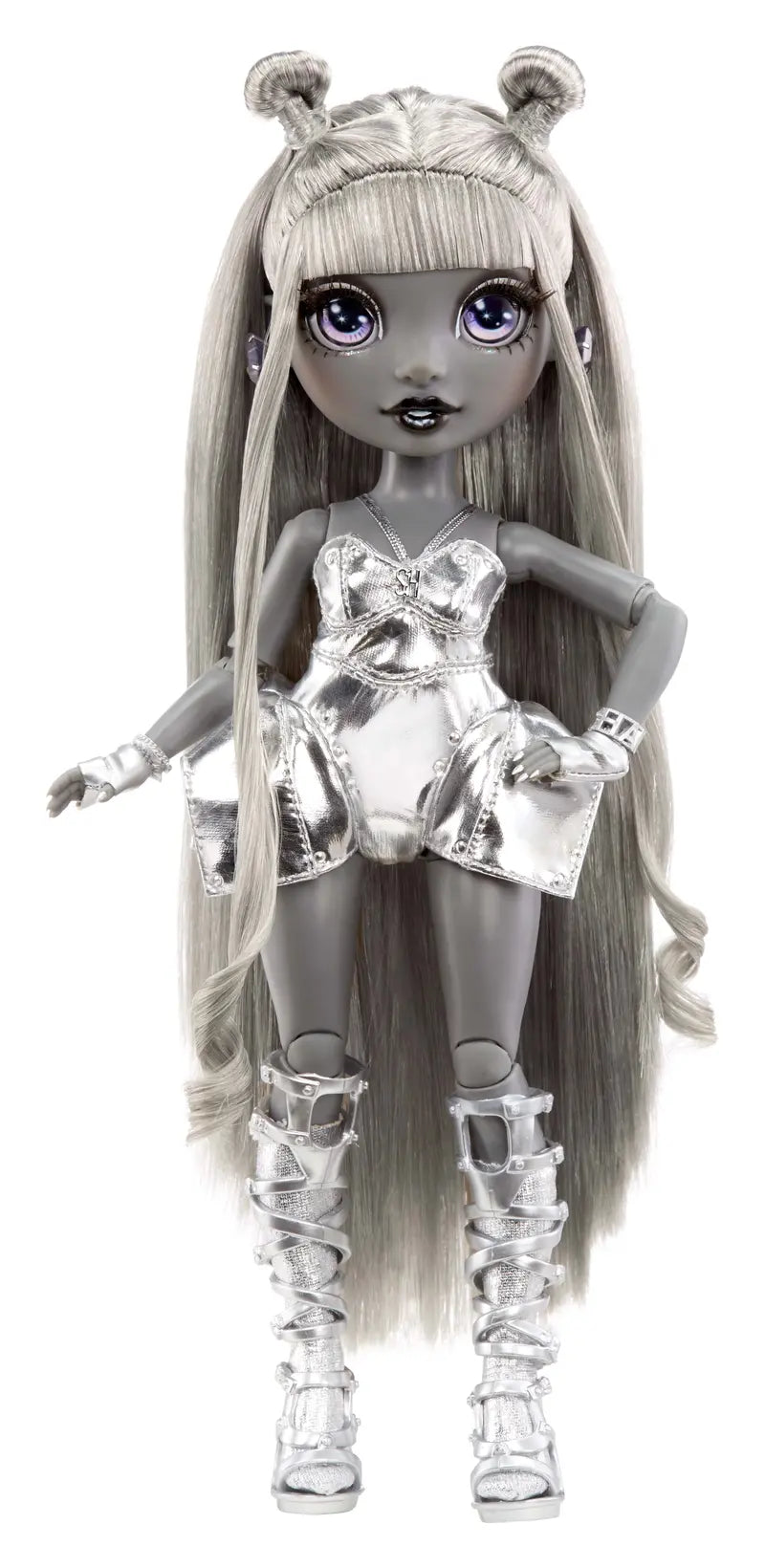 Shadow High Series 1 Luna Madison- Grayscale Fashion Doll. 2 Metallic Grey Designer Outfits to Mix & Match with Accessories, Great Gift for Kids 6-12 Years Old and Collectors