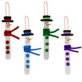4E's Novelty Christmas Snowman Stick Ornament Craft Kit (12 Pack) Bulk Christmas Crafts for Kids Toddlers 2-4 4-8 DIY Winter Arts and Craft Kit