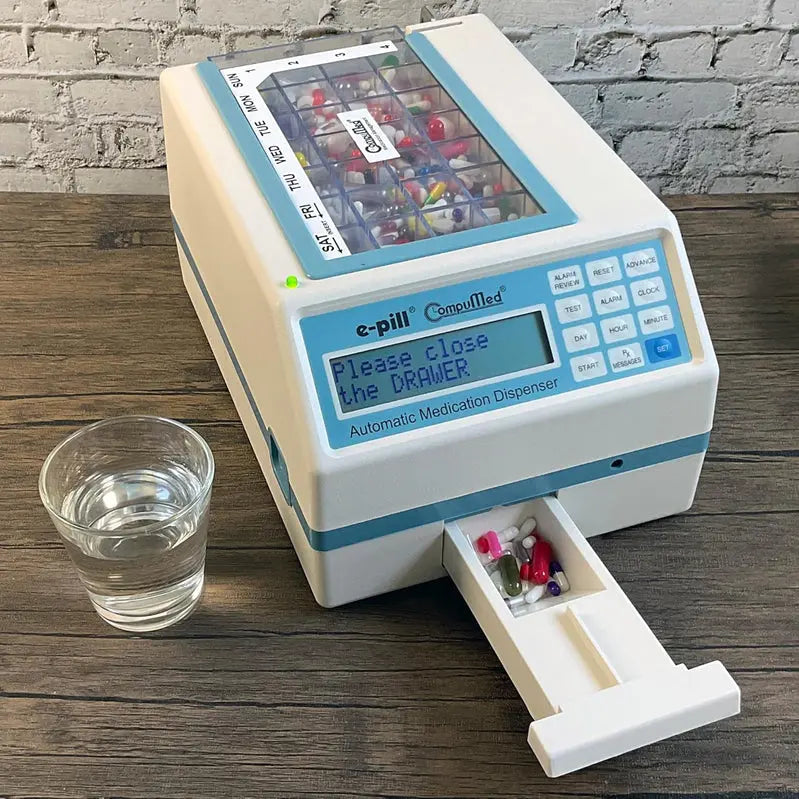 CompuMed Tamper-Proof Automatic Pill Dispenser – AC-Powered Medication Organizer
