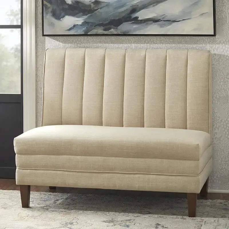 Lifestorey Kerrington Banquette Set – 3-Piece Channel-Back Upholstered Seating