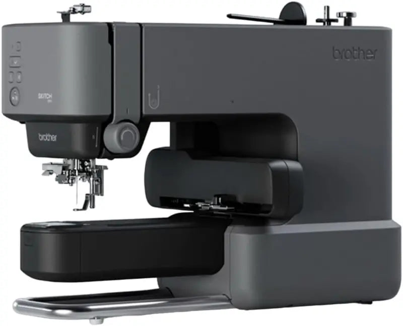 Skitch Single-Needle Embroidery Machine & Mobile App with Brother 3″x3″ Magnetic Frame Bundle