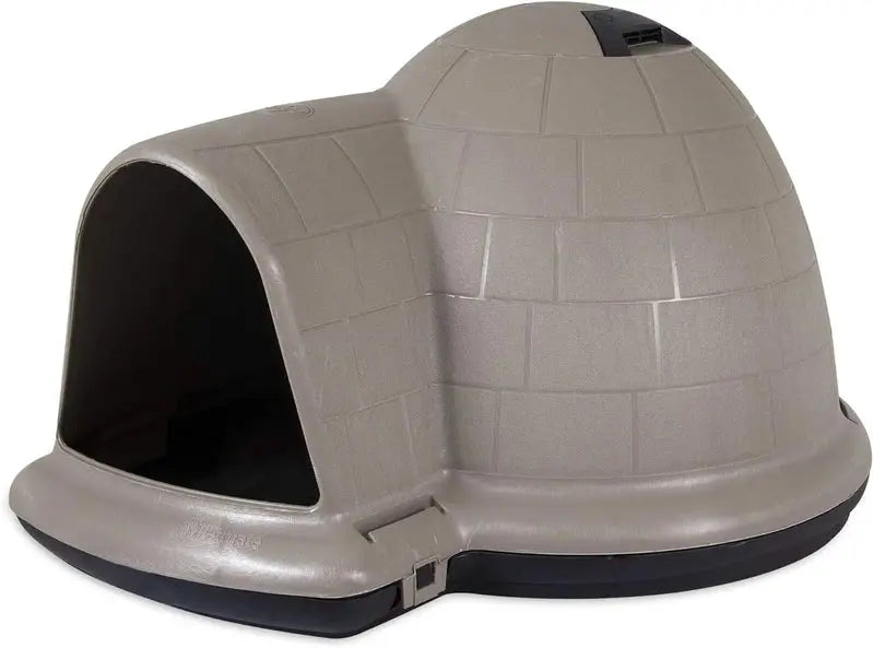 Petmate Indigo Igloo Dog Shelter – Sustainable, USA-Made Outdoor Kennel Using Recycled Materials