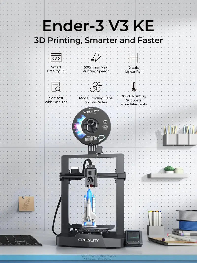 Creality Ender-3 V3 KE High-Speed 3D Printer – 500 mm/s Printing Velocity
