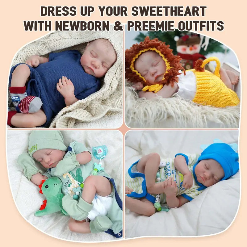 Lifelike 20″ Reborn Baby Boy Doll – Realistic Vinyl, Soft Body with Outfit & Toy Gift Set