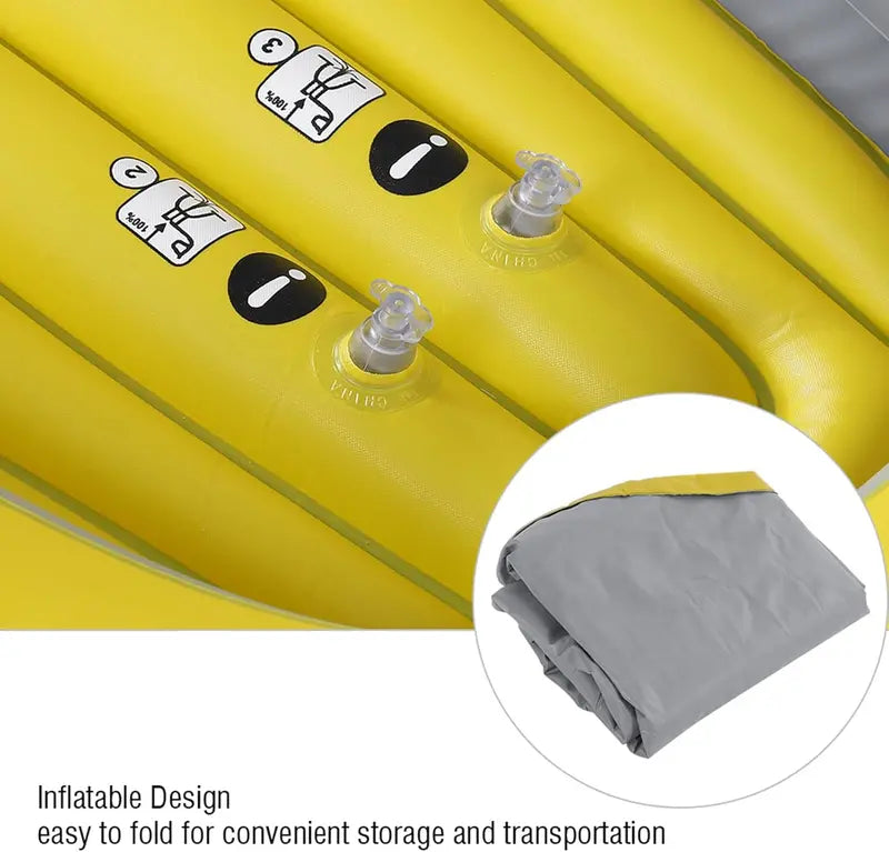 Dual-Chamber Inflatable Kayak Set – 2-Person Sport Raft with Welded Oar Locks, Grab Handles, Bow Rope & Ergonomic Design
