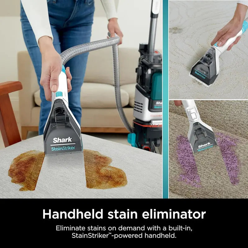 Shark CarpetXpert EX201 Deep-Cleaning Carpet Cleaner – Cyan, Pet-Focused, Includes StainRemoval Tools