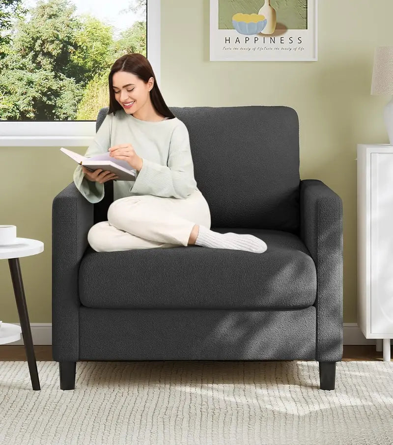 Loveseat Sofa – 51-Inch Corduroy Love Seat with Effortless Tool-Free Assembly & Plush Comfort
