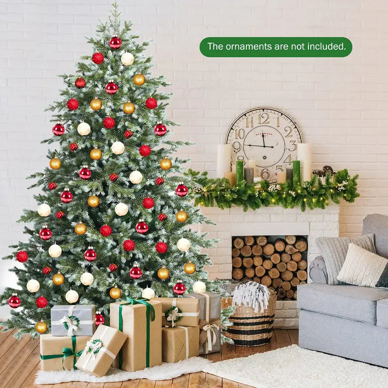 Realistic 7-Foot Unlit Hinged Artificial Spruce Christmas Tree