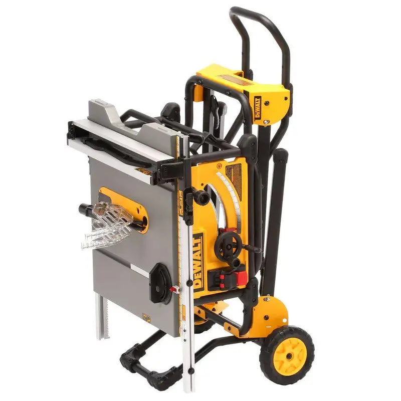 DEWALT DWE7491RS 10-Inch Jobsite Table Saw – Corded 15-Amp Saw with Rolling Stand and Precision Fence System