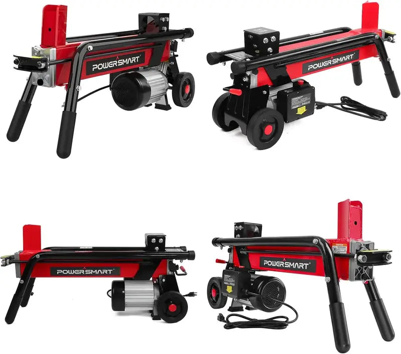 PowerSmart 7-Ton Electric Log Splitter – Horizontal Full-Beam Design with 3,500 RPM Motor, 15-Amp Motor, and Reinforced Steel Wedge