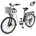 PEXMOR 350W Commuter E-Bike – 26″ Cruiser with Shimano 6-Speed, Removable 36V Battery & Dual Suspension