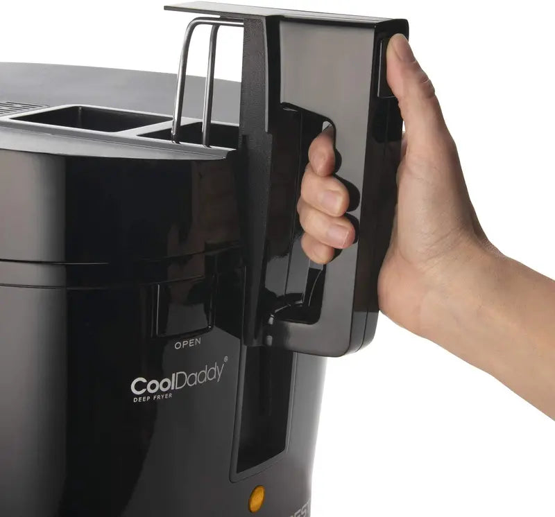 Cool-Touch Digital Deep Fryer – Black, Adjustable Temperature Control, Oil-Level Indicator