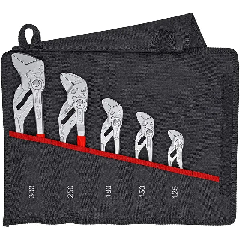 Knipex Pliers Wrench Set in Tool Roll 5pc