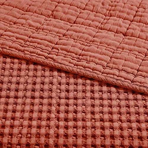 Levtex Home King Bedspread Set   Adobe Cotton Waffle