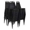 Regency Restaurant Stack Chairs, Black, PK40 8029BK40PK