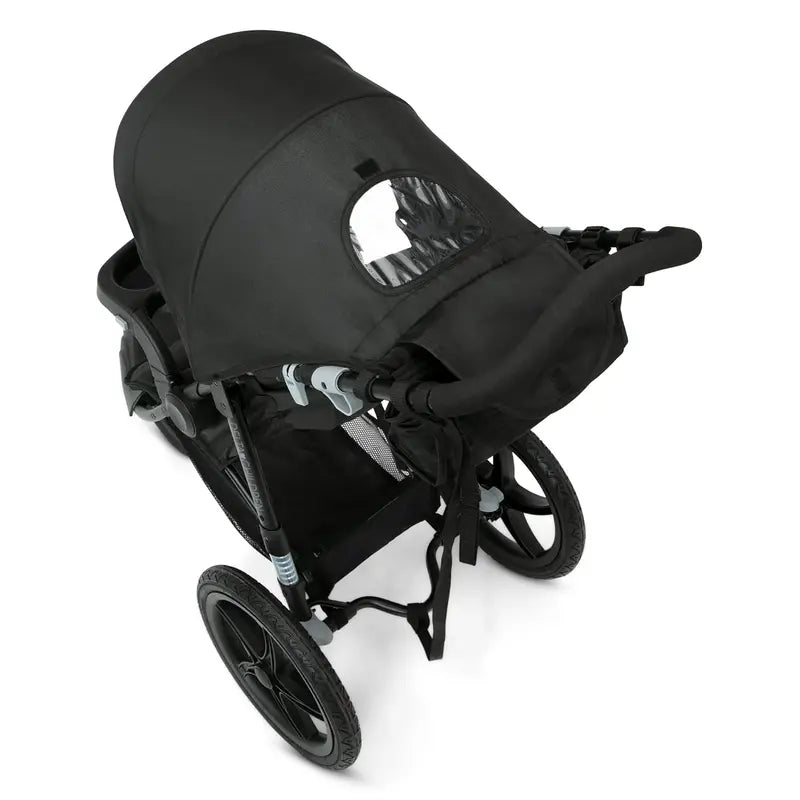 Delta Children Apollo Jogging Stroller – Shock-Absorbing Frame, Spacious Canopy, Recline Function