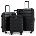 Expandable 3-Piece Spinner Luggage Set for Travel