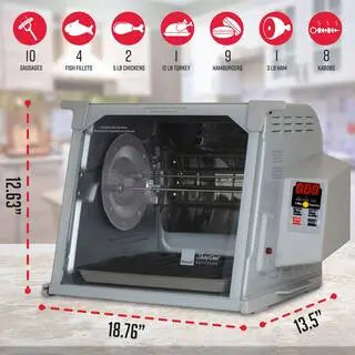 Digital Platinum Showtime Countertop Rotisserie Oven – ST5000PLAT with Precise Temperature Control and Even Cooking