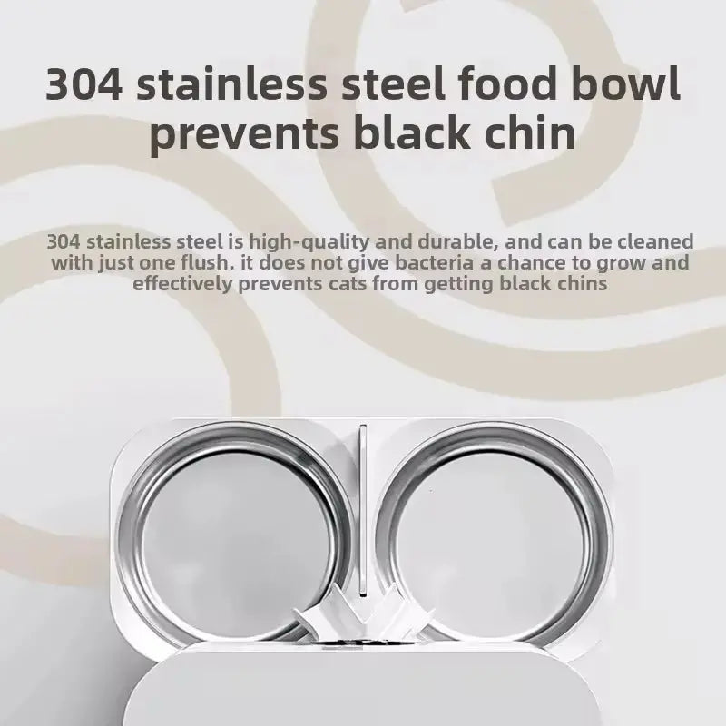 Smart Pet Feeder with HD Camera – Dual Stainless Steel Bowls, WiFi App Control & Scheduled Feeding for Multiple Pets