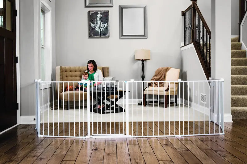 Regalo Super-Wide 192-Inch Adjustable Safety Gate & Convertible Play Yard