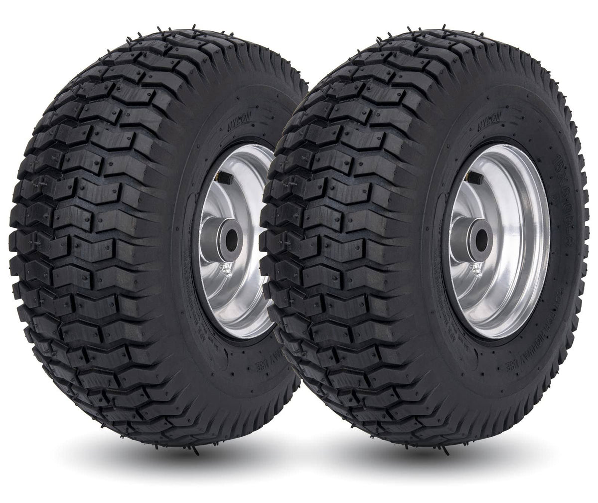 CMOOD 15x6.00-6 Lawn Mower Tire and Wheel Front Tire Compatible with John Deere Craftsman Husqvarna Riding Mowers Lawn Tractors
