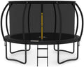 JUMPZYLLA 8-Foot Outdoor Trampoline with Safety Enclosure for Kids