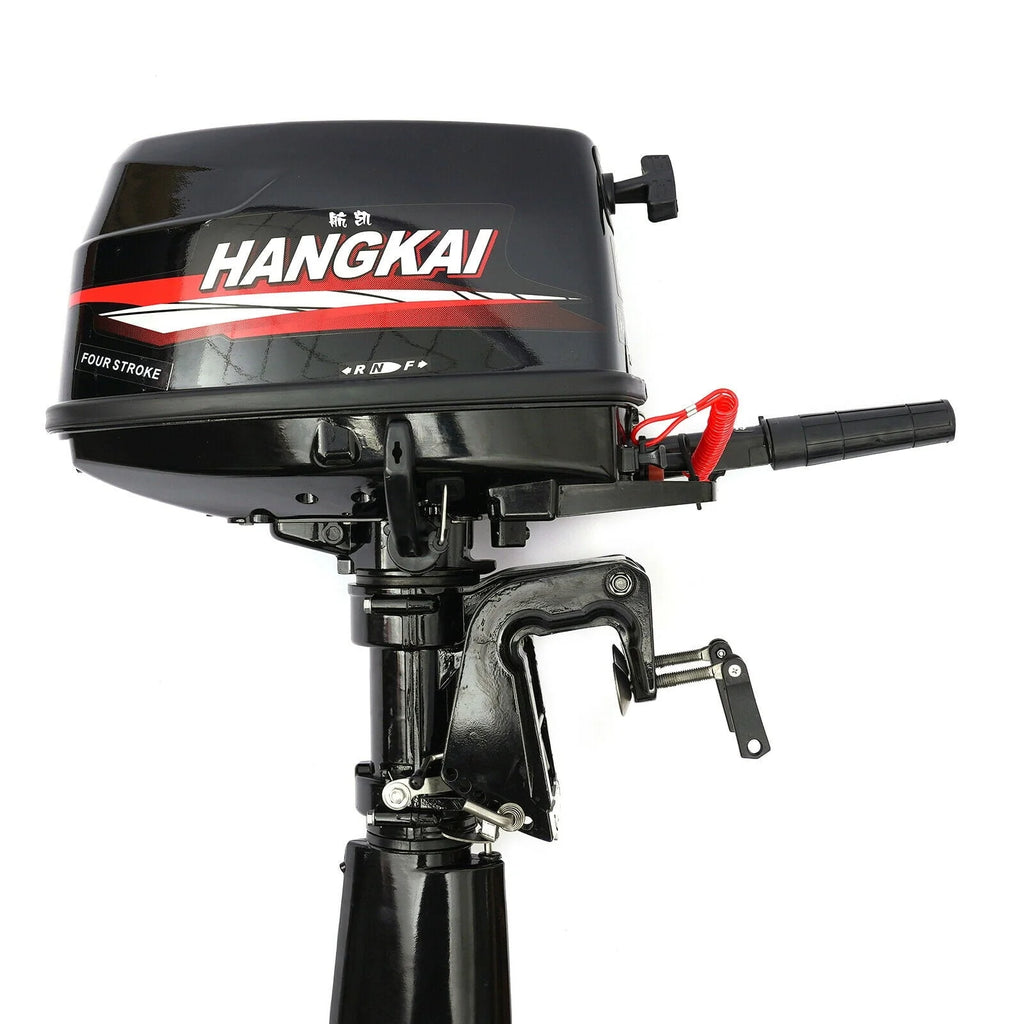 HANGKAI 6.5 HP 4 Stroke Outboard Motor Marine Boat Engine Water Cooling Tiller Control
