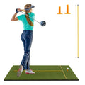 Professional Golf Hitting Mat – 5x3ft or 5x4ft, 20–32mm Thick with Alignment Tools