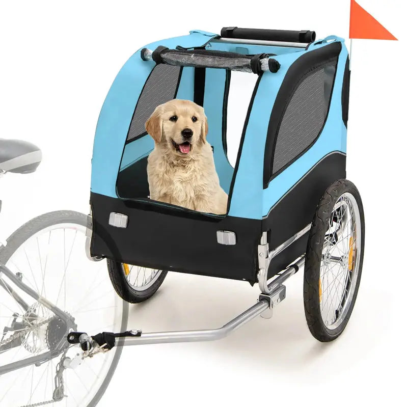 Pet Bike Trailer – 40kg Capacity, Secure Enclosure for Small to Medium Dogs