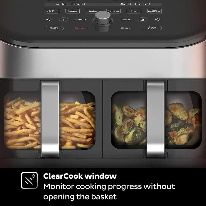 Instant Pot Vortex Plus 6-Quart Air Fryer – 6-in-1 Odor-Erase Appliance with Crisp, Roast, Broil, and Dehydrate Capabilities