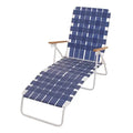 Rio Brands Steel Folding Web Chaise Lounge – Blue Outdoor Pool or Beach Chair