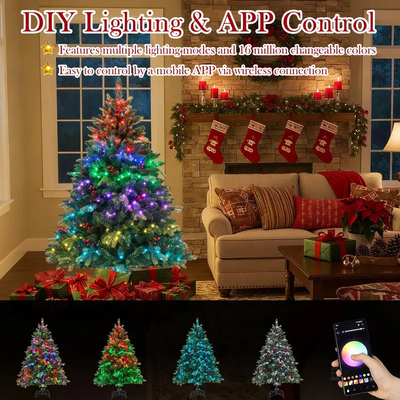 Smart Wi-Fi Enabled Christmas Tree — APP-Controlled RGB Lighting & Remote Operation