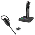 DECT Wireless Headset System with Desktop Charging Dock for Business Telephony